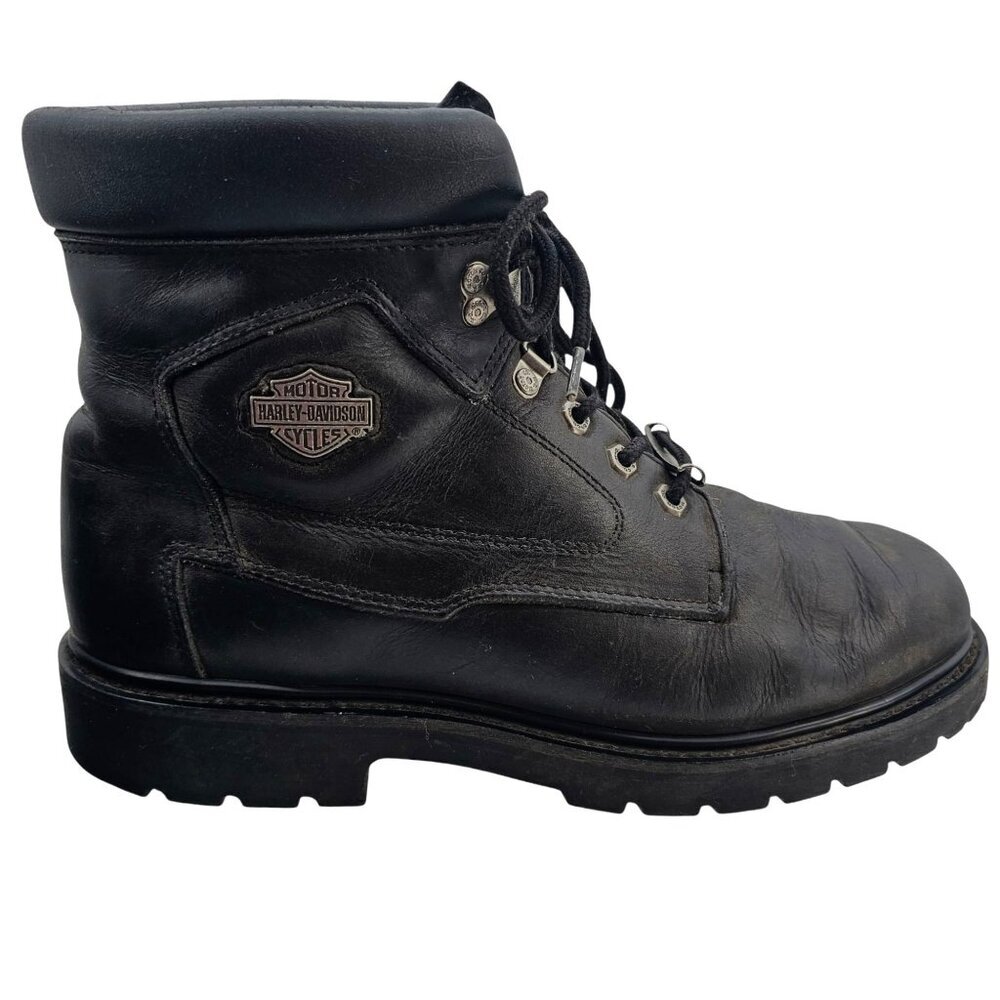 Harley-Davidson Mens 12 Wolverine Badlands 6 Inch Black Boots - Picture 4 of 16